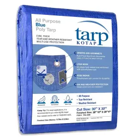 Tra-3030 Kotap 30 X Ft All-purpose Multi-use Protection/coverage 5-mil Poly Tarp W