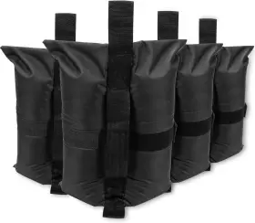 600d Leader Accessories 841432138660 Heavy Duty Premium 4pcs/pack Canopy Weight Bags Black