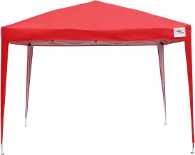 Leisurelife 610825970206 Waterproof 10ftx10ft Pop Up Canopy Tent With Sides - Outdoor Folding 10x10 Red