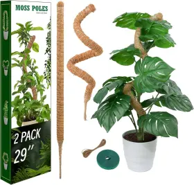 Lvesunny Yzb-001-29 2 Pack Moss Pole For Monstera Bendable 29 Inch Coco Coir Plant Support