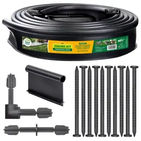 Master Mark 35920 20 Ft. L X 5 Inch H Plastic Black Landscape Edging Kit