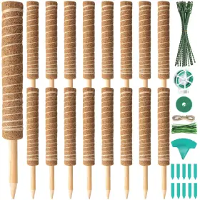 Tn-mimorou-555 Mimorou 16 Pack Moss Pole For Plants Monstera 264 Inch Bendable Plant Sticks Sup