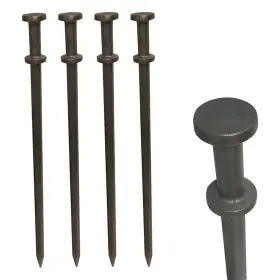 Moose Supply Bt-34dh30-4 Double Head Tent Stakes Heavy Duty Steel Outdoor Ground Spikes To Anchor Com