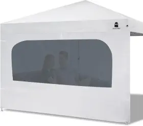 Ocsw001-wh Mordenape Sunshade Sidewall With Window For Fit 10x10 Canopy White Silver Coating