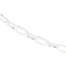 30001-25 Mr. Chain Plastic Barrier White 1.5-inch Link Diameter 25-foot Lengt