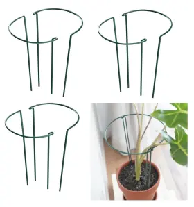 Mtb Garden Mghrps1406 6 Pack 13.8 Inch High Plant Stake Support Half-round Peony Cage