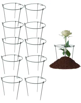 Sup6372 Mtb Garden 10 Pack 14 Inch Wide X 24 High Peony Cage Rings Plant Support Brace Round