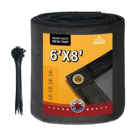 Wtw-hh200060801 Mvpnet 70% Heavy Duty Mesh Tarp With Grommets 6ft X 8ft Shade Canopy For Patio Garde