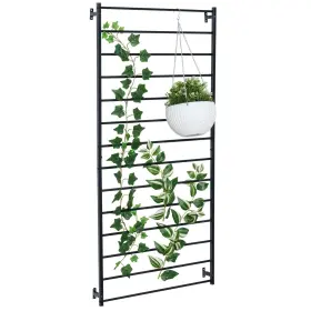 Mygift Deco3153blk 4 Ft Tall Trellis Black Metal Wall Mounted Garden For Climb Inch