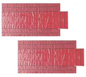 Mytee Products 199145027741 2 Pk Airbag Parachute Fabric Red Ultra Light Lumber Tarp 16ft X 27ft 4ft Drop
