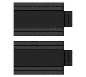 Mytee Products 199145061578 2pk Ultra Light Lumber Tarp 16ft X 24ft Waterproof Airbag Parachute 4ft Drop Black