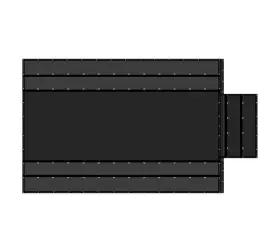 Lt4ft-ab-1624 Mytee Products Ultra Light Lumber Tarp 16ft X 24ft Waterproof Airbag Parachute 4ft Drop Black