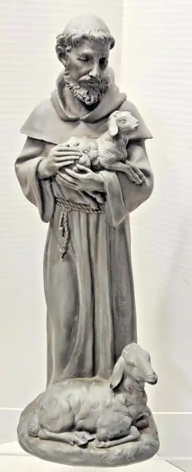 Nh20088 Newman House Studio St Francis Statue 15 Inch Resin Garden Figurine W Lamb