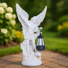 Nnbdbvdhs B0fnjfvlg5 Solar San Miguel Arcangel Outdoor Garden Decor Statues 12.4 Inch St Michael Th