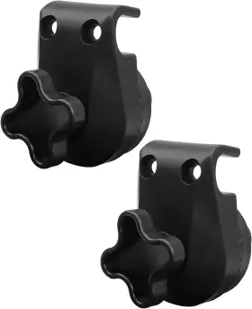 Qqpjjz01-d Ochiki 2 Pcs Garden Swing Plastic Fittings - Attach Canopy Frame To 2-typea Black