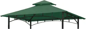Ontheway 791809191425 5ft X 8ft Double Tiered Replacement Canopy Grill Bbq Dark Green