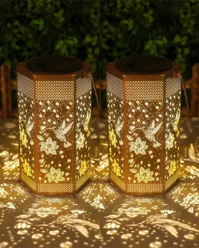 Opjoy B0dk3qqs53 2pk Hummingbird Solar Lantern Outdoor Waterproof Mothers Day Gifts Garden Decor