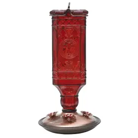 B00jn9nj70 Perky-pet Red Square Antique Bottle Glass Hummingbird Feeder - 24 Oz