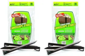 Gl61100056512 Plastics 99310 Terrace Board 10 Inch 20 Pack Brown Stakes