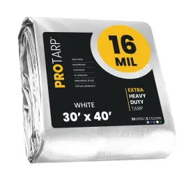 Pt-104-30x40 Protarp Extra Heavy Duty 16 Mil Tarp Cover Waterproof Uv Resistant Rip And