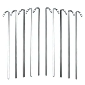 Rampro 815518020231 Tent Stakes For Outdoor Camping Heavy Duty Metal Galvanized Rust-free Yard S