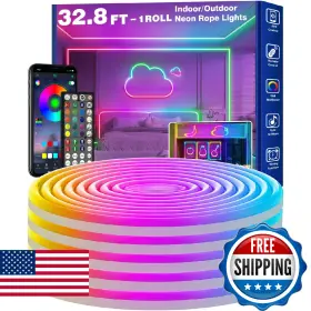 B0f1cvg46d Rcuica 32.8ft Permanent Outdoor Lights Waterproof With Smart App Control Remote
