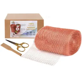 Ryxrhswzp Tw5x32 Copper Mesh Rodent Control Wool For Slugs 5 Inx32 Ft Reddish-brown