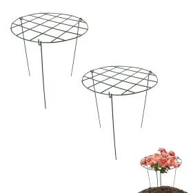 S-snail-oo 181545544786 2 Pcs Flower Support Rings Peony Cage Plant Stake Grow Through Grid