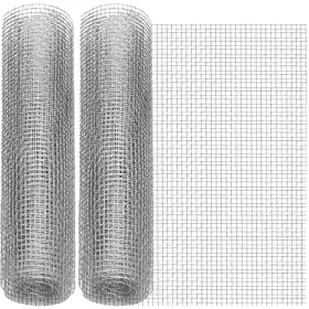 1719 Satinior 2 Packs 11.8 X 39.3 Inch 304 Stainless Steel Woven Wire Mesh 5