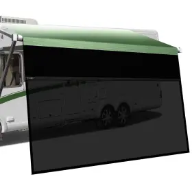 178795-521 Scitoo Rv Awning Sun Shade Screen With Zipper 8ftx14ft3 Inch 600d Oxford Top Mesh Bottom
