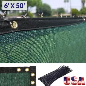 H01-2884-g3-ele Segawe 6ftx50ft Privacy Screen Fence Fabric Mesh Tarp Shade Net Cover Windscreen Garden