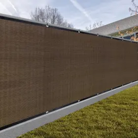 Sgfn-ms625 Sgecit Privacy Screen Fence 6ft X 25ft Heavy Duty Dustproof Denoise 6 2 5ft Brown