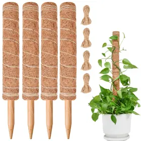 Sproutmaven Mosspole-41 49 Inch Tall Moss Pole For Plants 4 Pieces Of 16 Monstera M