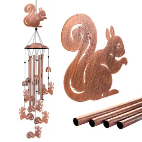 B0dsjdjlqs Srdjxy Squirrel Wind Chimes For Outside - Gifts Women Men Memorial Sympathy