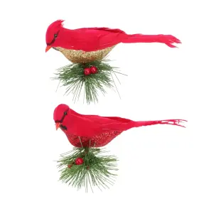B0f32vkq9t Stobaza 2 Realistic Red Golden Feathered Bird Ornaments Garden Decor