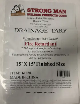 Strong Man 61030 Lot Of 2 - #61030 15 Inch X Drainage Tarp
