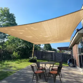 Sunlax 745560550366 Sun Shade Sail 8ft X 12ft Sand Rectangle Canopy Cover Uv Bloc