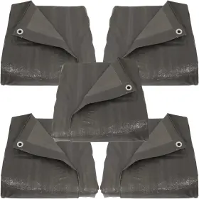 Sunnydaze Decor 810011714311 Multi-purpose Tarp - Dark Gray 12 Ft X 16 Set Of 5 By