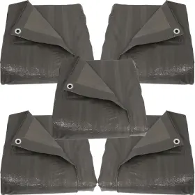 Sunnydaze Decor 810011714328 Multi-purpose Tarp - Dark Gray 16 Ft X 20 Set Of 5 By