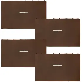 Cre-144 Sunnydaze Decor 4-piece Polyester Gazebo Sidewall Curtain Set - Brown By
