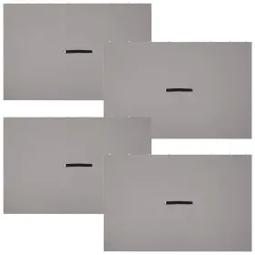 Cre-638 Sunnydaze Decor 4-piece 10 X Ft Polyester Gazebo Sidewall Curtain Set - Gray By