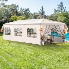 Wh-zp-10x30ft-8 Susici 10x30 White Party Tent With 8 Removable Sidewalls Waterproof