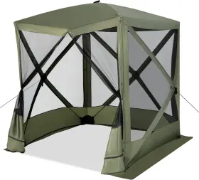 Am6297hm Tangkula 6.7x6.7 Ft Pop Up Gazebo With Netting Portable Green