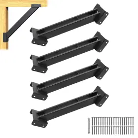 51263 Tayory 4 Pcs 45 Degree Angle Brackets 4x4 Pergola Kit Black