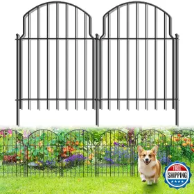 B0dhx6622x Tivray 19pcs Decorative Garden Fence 20in H /20.5ft L Rustproof Metal Fences Animal B