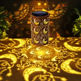B0dt9n8stf Toodour Solar Lantern Outdoor Hanging Lights Garden Decor Waterproof Metal Moon