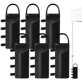 Tradesparker 770642599346 Canopy Weights Pop Up Weight Bags 6 Pack Black