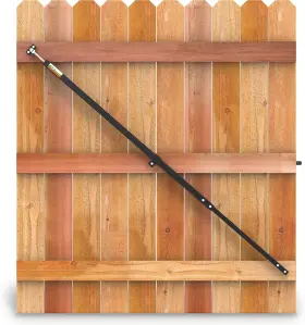 True Latch 704831339529 8ft Telescopic Gate Brace - 8&apos 52 Inch 96 Black