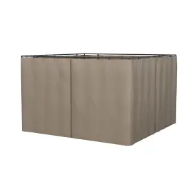84c226bn Uirio 10x12 Gazebo Privacy Curtains Screen 4 Panels Hooks/c-rings For Pergolas Cabanas