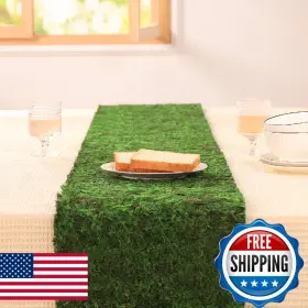 B0f6bp12jc Vaipi Dried Moss Table Runner Green Sheet Roll For Crafts Preserved Mat